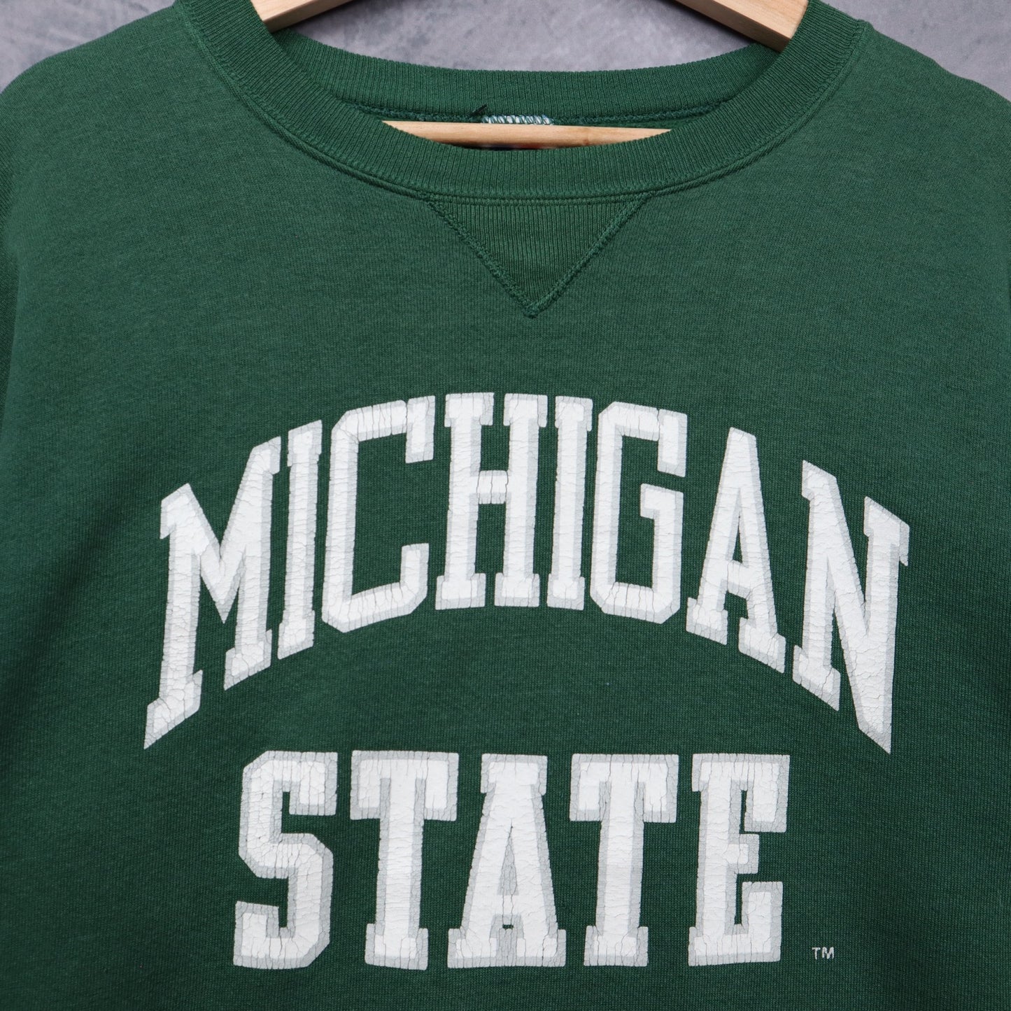 90s Green Michigan State Russell Athletic Crewneck Sweatshirt 5538