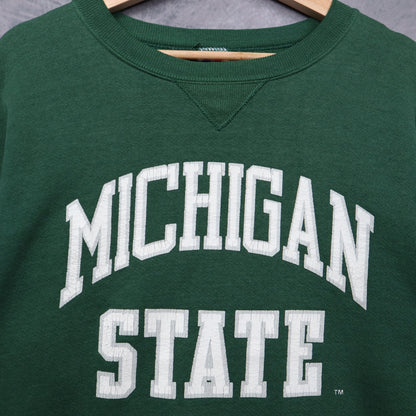 90s Green Michigan State Russell Athletic Crewneck Sweatshirt 5538