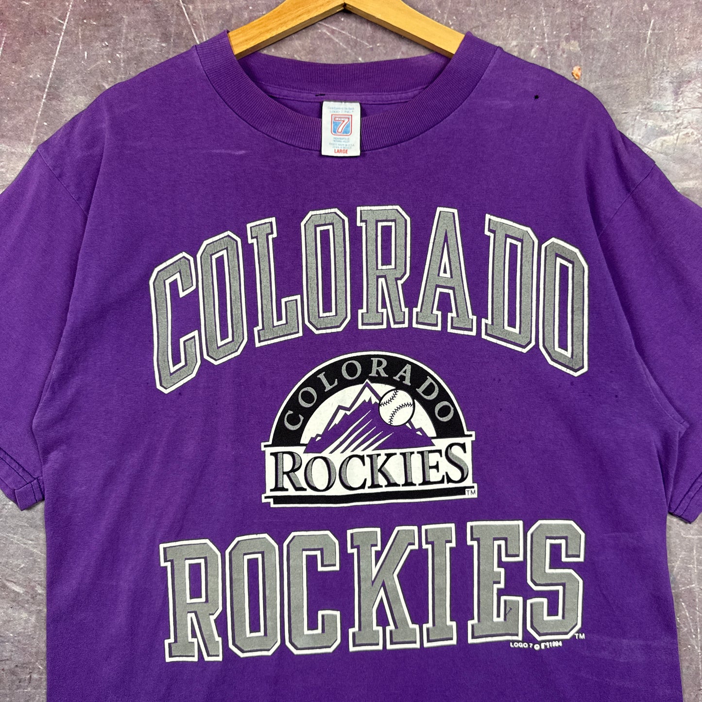 90s Purple Colorado Rockies Shirt 3292