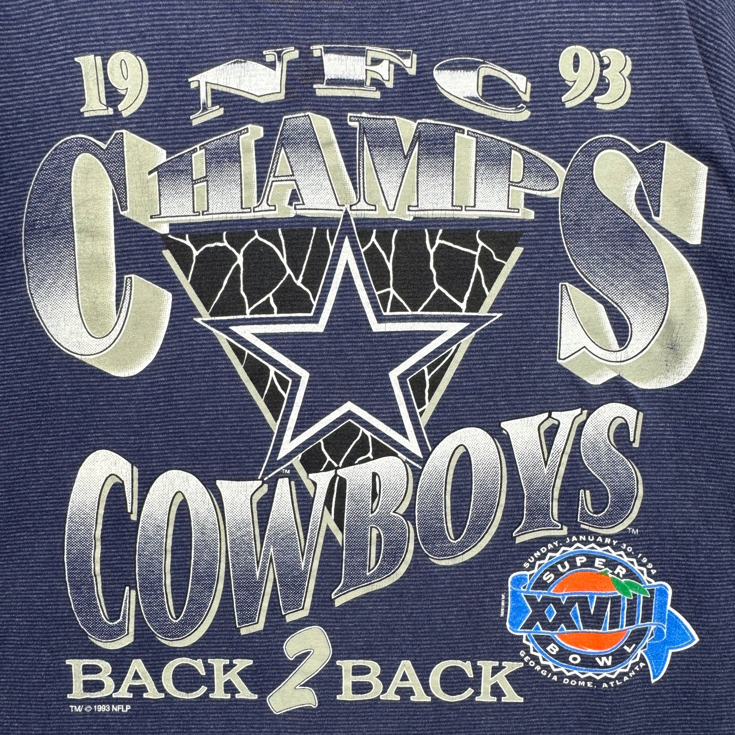 1993 Blue Dallas Cowboys Super Bowl XXVIII Shirt 4242