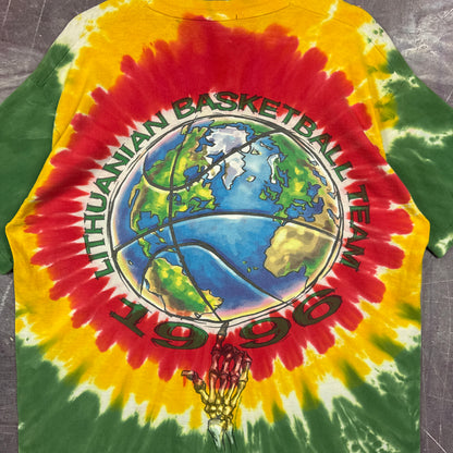 1996 Tie-Dye Lithuania Basketball Shirt 3293