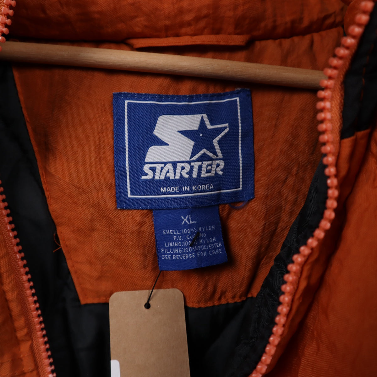 90s Orange Texas Longhorns Starter Hooded Jacket 5925