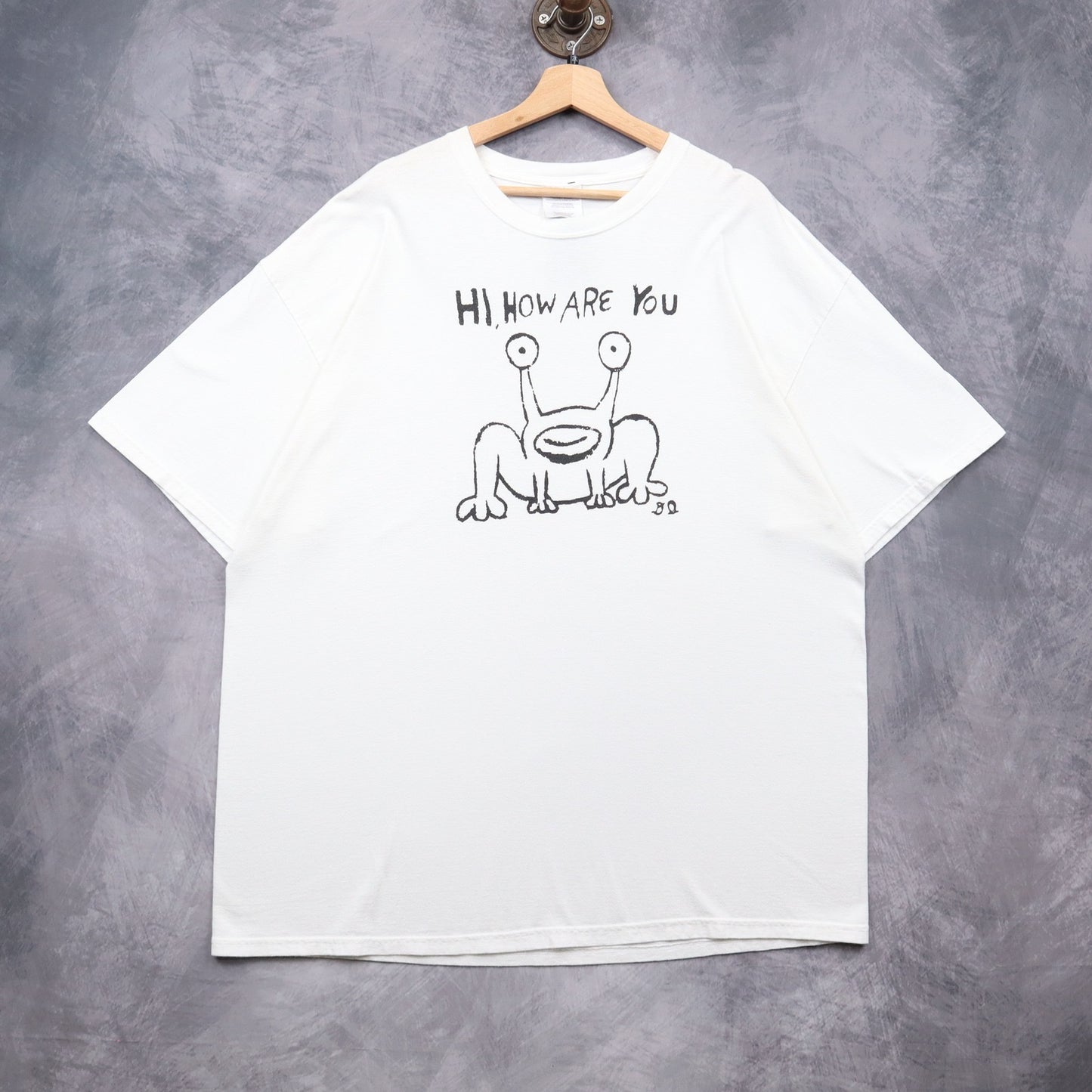 00s White Daniel Johnston Hi How Are You Shirt 4981