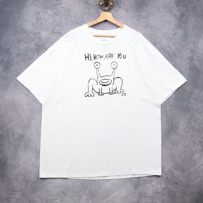 00s White Daniel Johnston Hi How Are You Shirt 4981