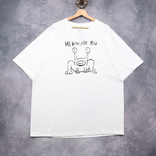 00s White Daniel Johnston Hi How Are You Shirt 4981