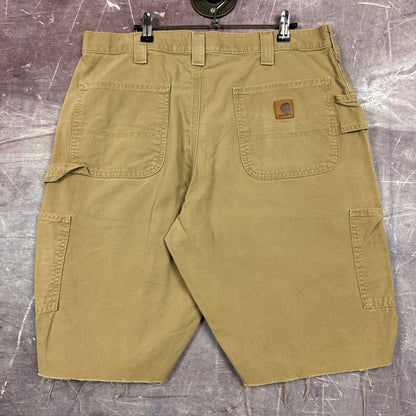 Early 00s Tan Brown Baggy Carhartt Carpenter Work Shorts 35x11 AZ76