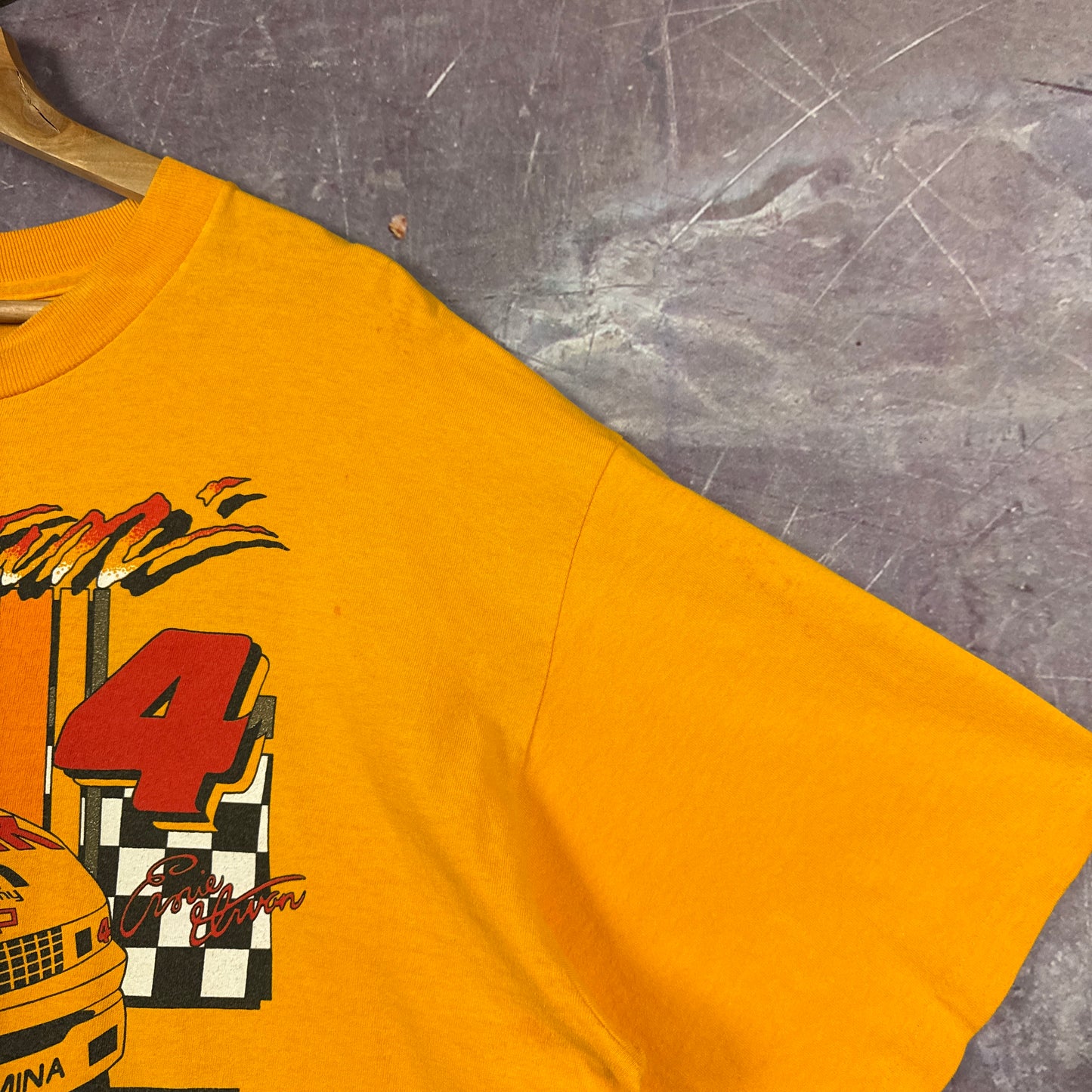 90s Yellow Kodak Nascar Shirt 3258