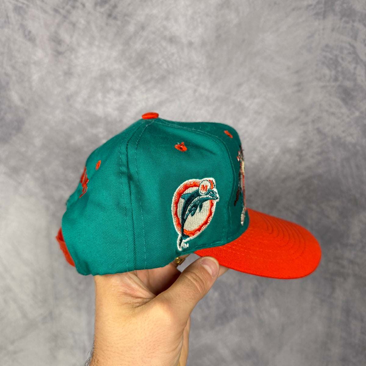 1993 Teal Miami Dolphins Taz Snapback Hat 6820