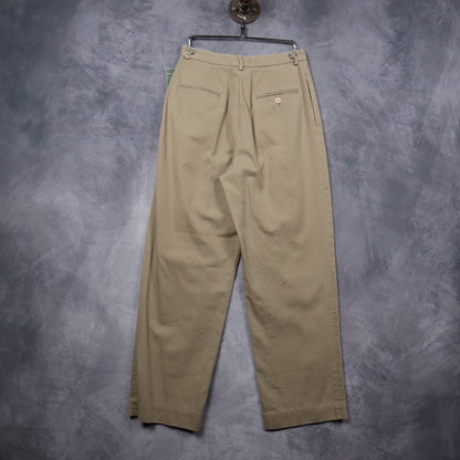90s Khaki Ralph Lauren Pleated Trousers 5232