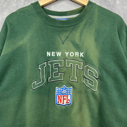 90s Green New York Jets Crewneck Sweatshirt 4117