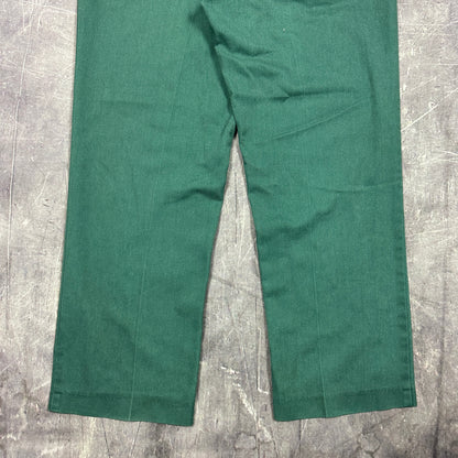 80s Green Cintas Cotton Poly Dickies Style Work Pants 33x28 AI44