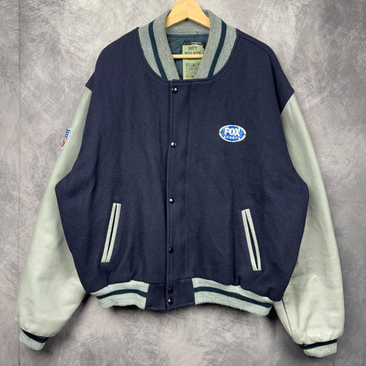 90s Blue NFL on Fox Sports Varsity Jacket 4064