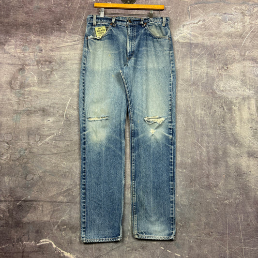 80s Light Wash Orange Tab Levi's 505 Denim Jeans 33x31 0766