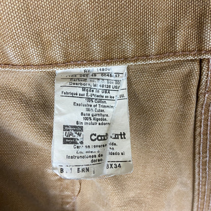 Early 00s Tan Brown Carhartt Baggy Carpenter Work Shorts 35x11.5 BA81