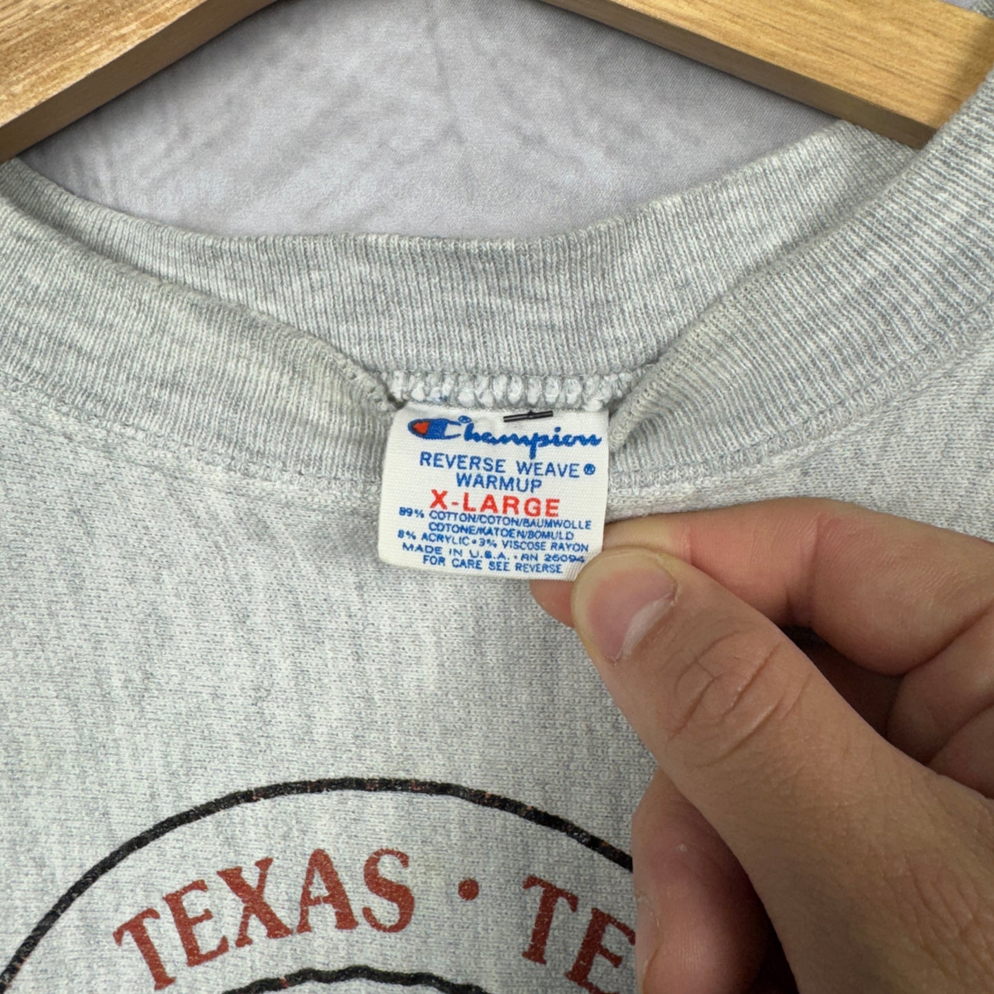 80s Grey Champion Reverse Weave Texas Longhorns Crewneck Sweatshirt 4376