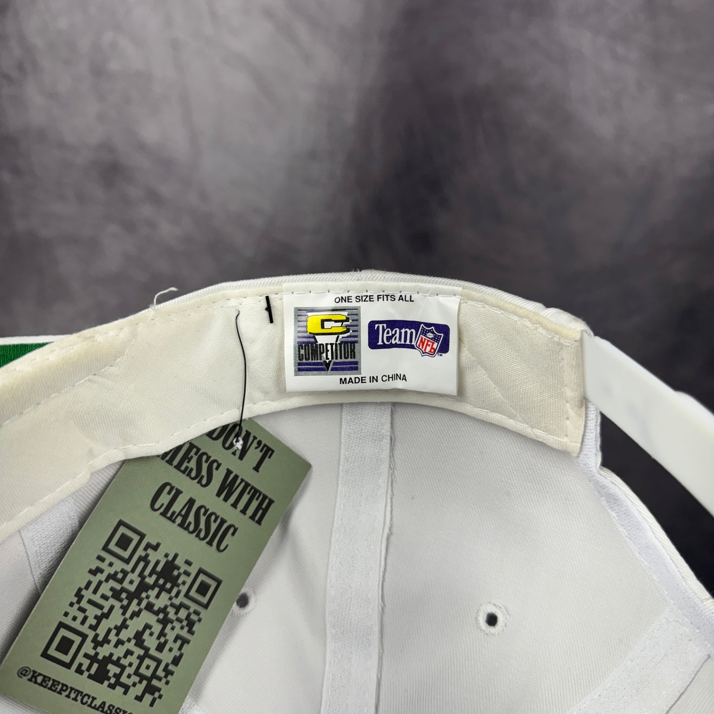 90s White NFL 75th Anniversary Snapback Hat 4305