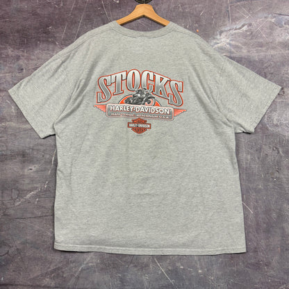 Early 00s Light Gray Cars Suck Harley Davidson Graphic Pocket Shirt XL 1034