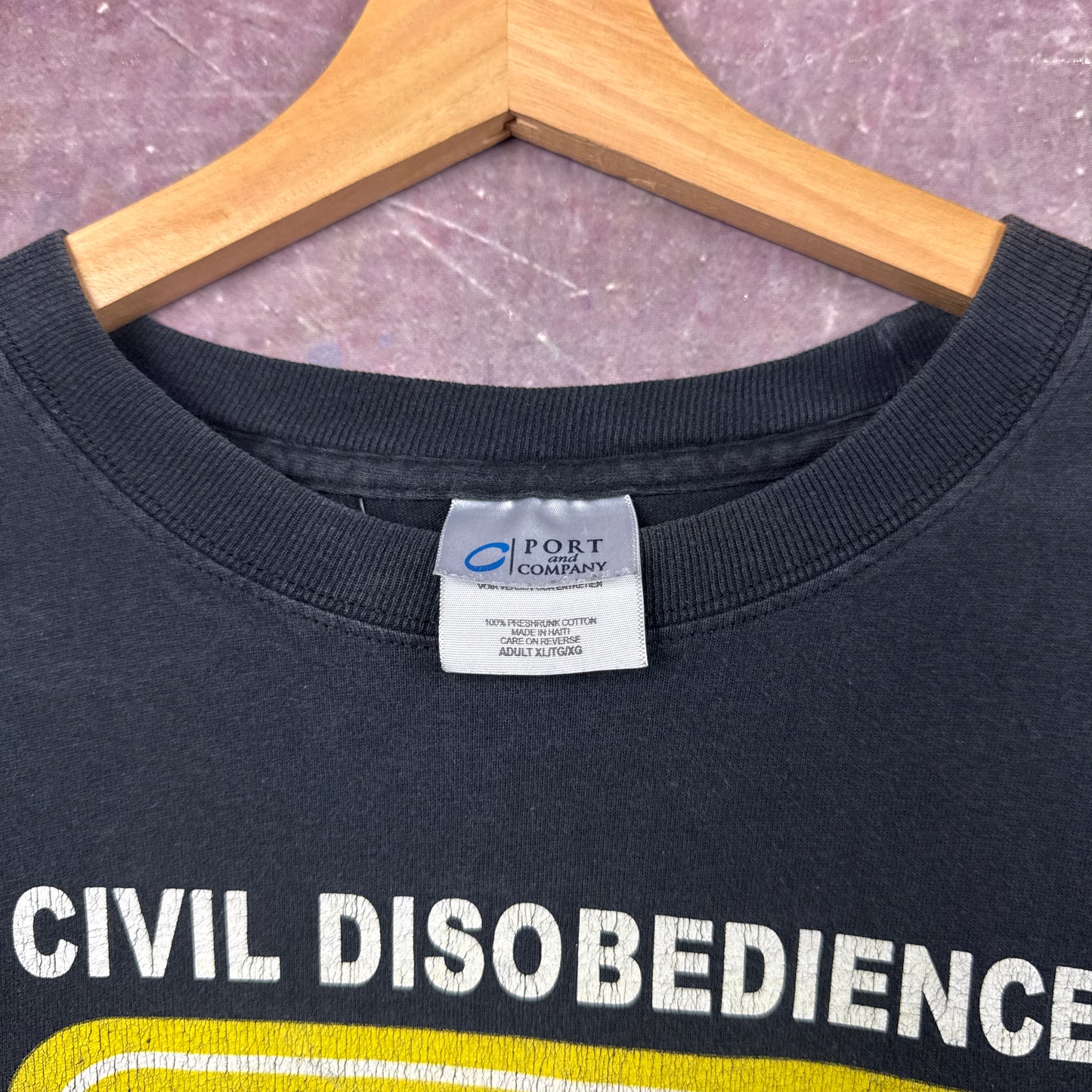 00s Black Civil Disobedience Shirt 3590