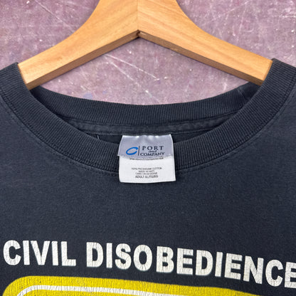 00s Black Civil Disobedience Shirt 3590