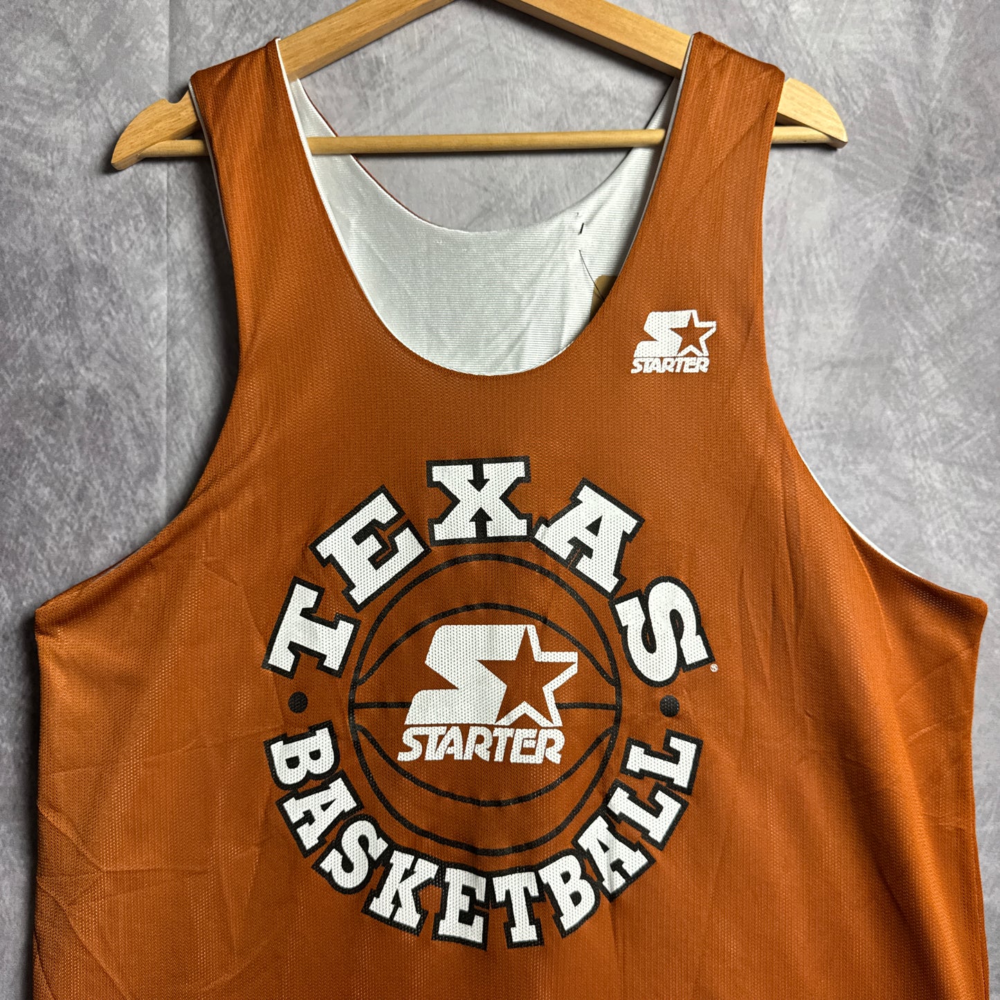 90s Orange Texas Longhorns Basketball Starter Jersey 4612