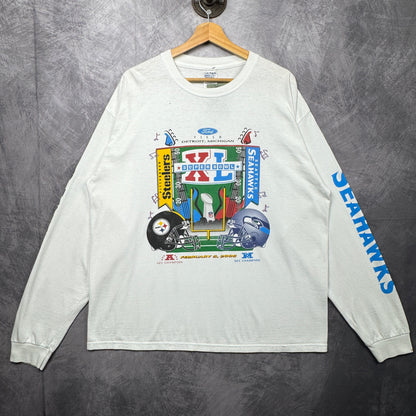 2006 White Superbowl XL Longsleeve Shirt 4238