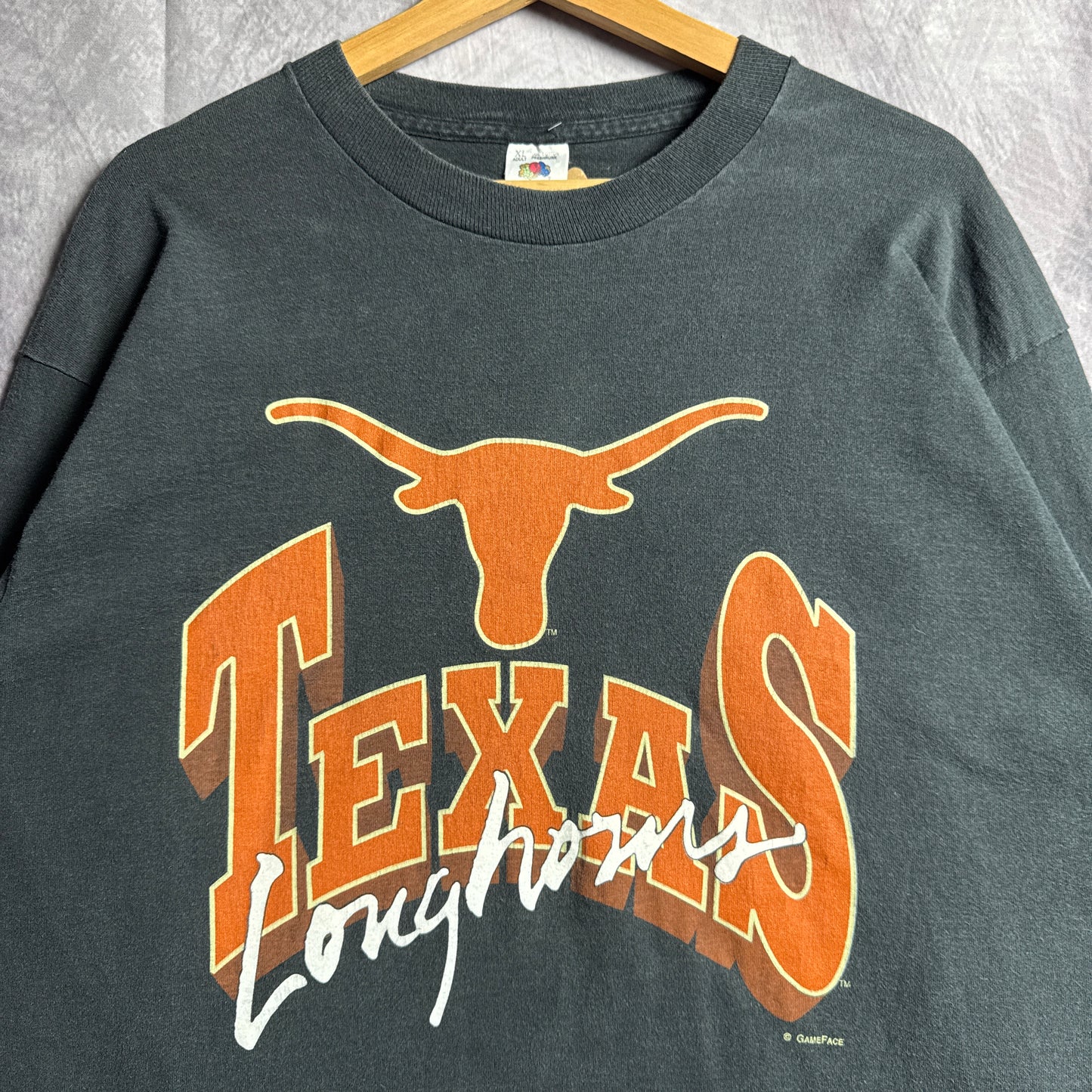 90s Black Texas Longhorns Long Sleeve Shirt 4495