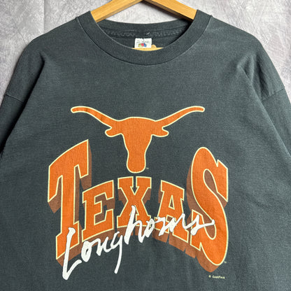 90s Black Texas Longhorns Long Sleeve Shirt 4495