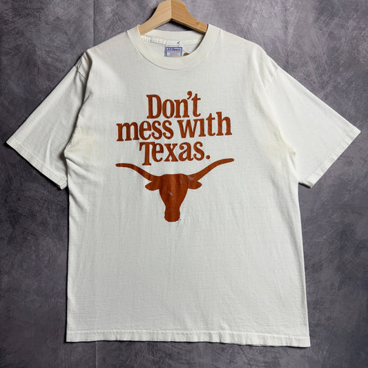 90s White Texas Longhorns Don’t Mess With Texas Shirt 4601