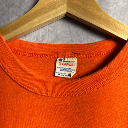 80s Orange Texas Longhorns Champion Hook Em Horns Shirt 4569