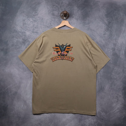 1998 Tan Foreigner Rev On The Red Line World Tour Shirt 5453