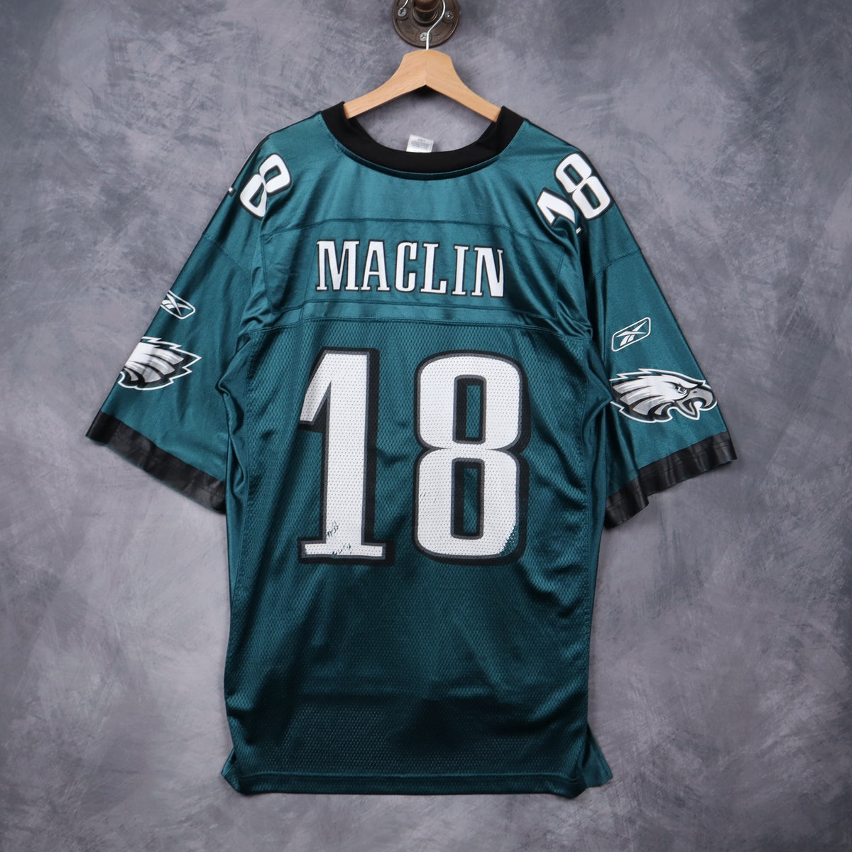 00s Green Philadelphia Eagles Maclin #18 Reebok Jersey 6667