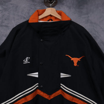 90s Black Texas Longhorns Logo Athletic Jacket 5945