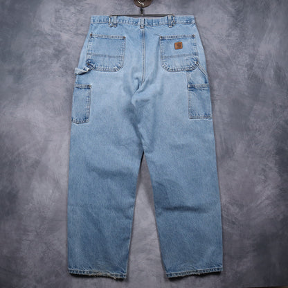 Y2K Light Wash Carhartt Double Knee Loose Original Fit Jeans 5052