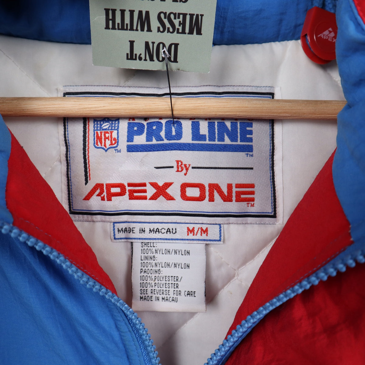 90s Blue Houston Oilers Apex One Hooded Jacket 6514