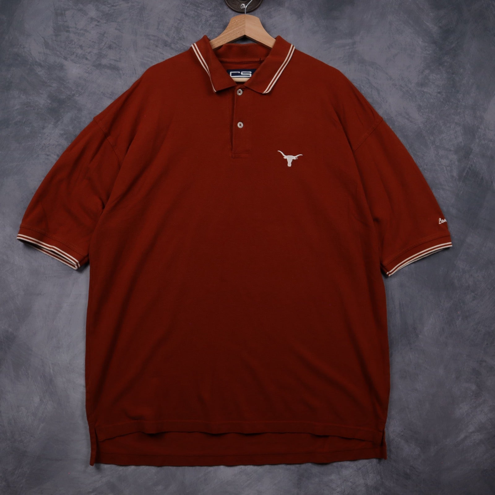 00s Burnt Orange Texas Longhorns Polo Shirt 5899