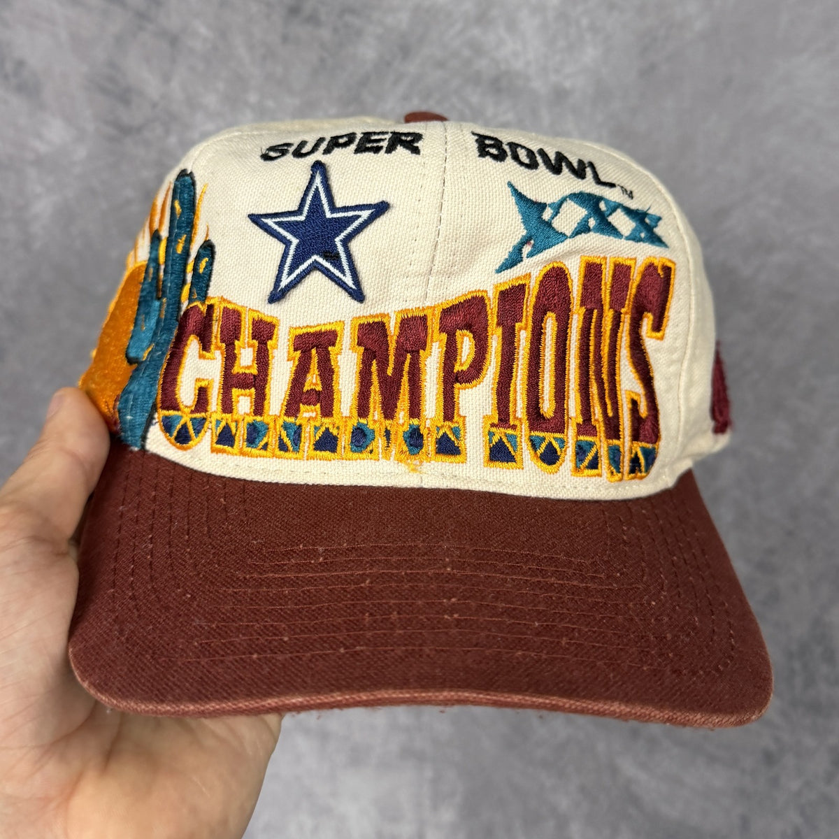 1996 Cream Dallas Cowboys Super Bowl XXX Champions Hat 6807
