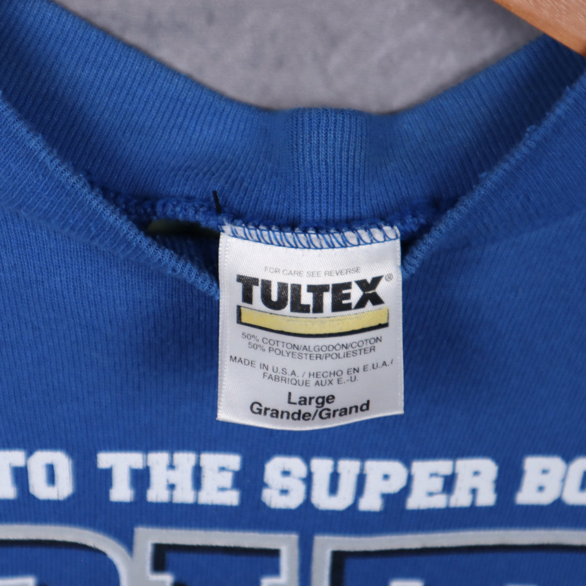 2000 Blue Indianapolis Colts Road To The Super Bowl Crewneck Sweatshirt 6582