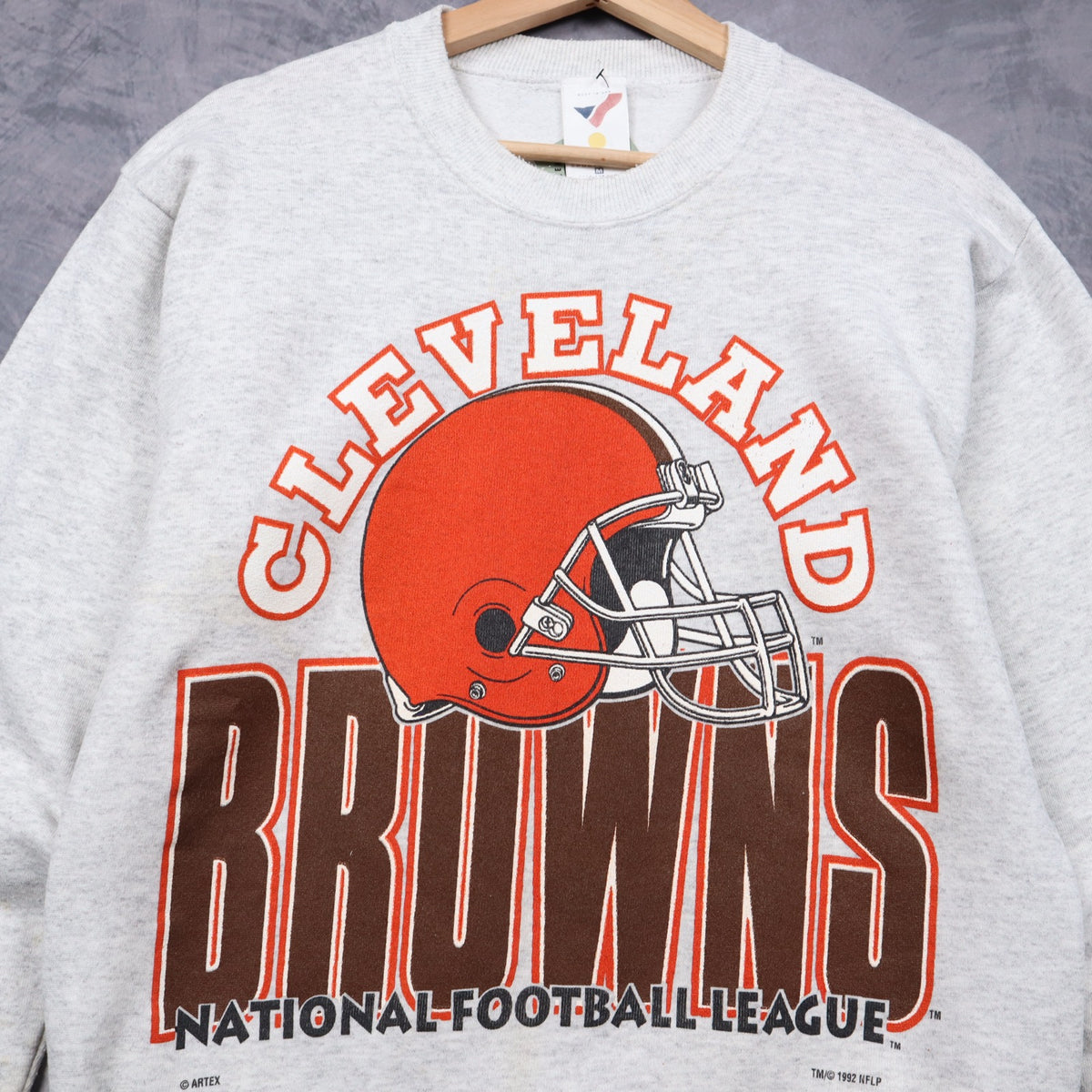 1992 Grey Cleveland Browns Crewneck Sweatshirt 6457