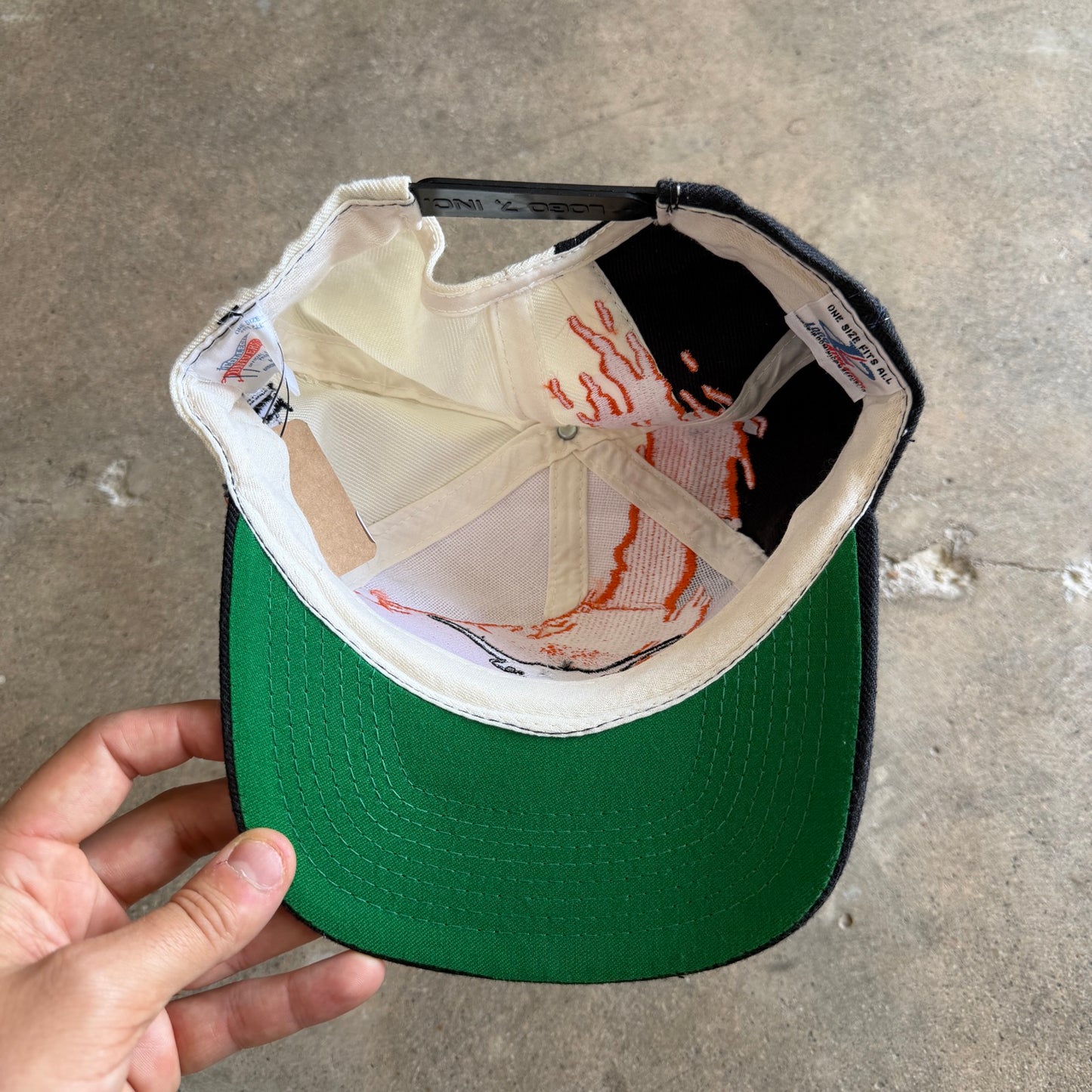 90s Black Texas Longhorns Logo Athletic Splash Snapback Hat 5772