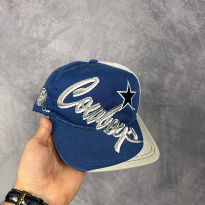 90s Blue and White Dallas Cowboys Snapback Hat 6853