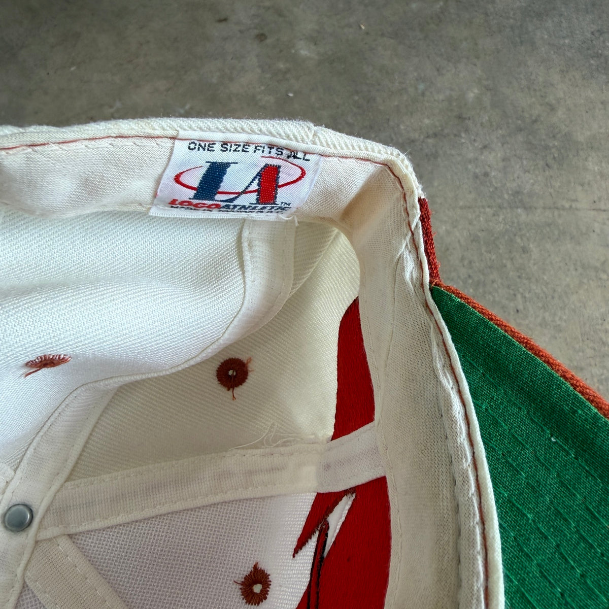 90s White Texas Longhorns Logo Athletic Sharktooth Snapback Hat 5791