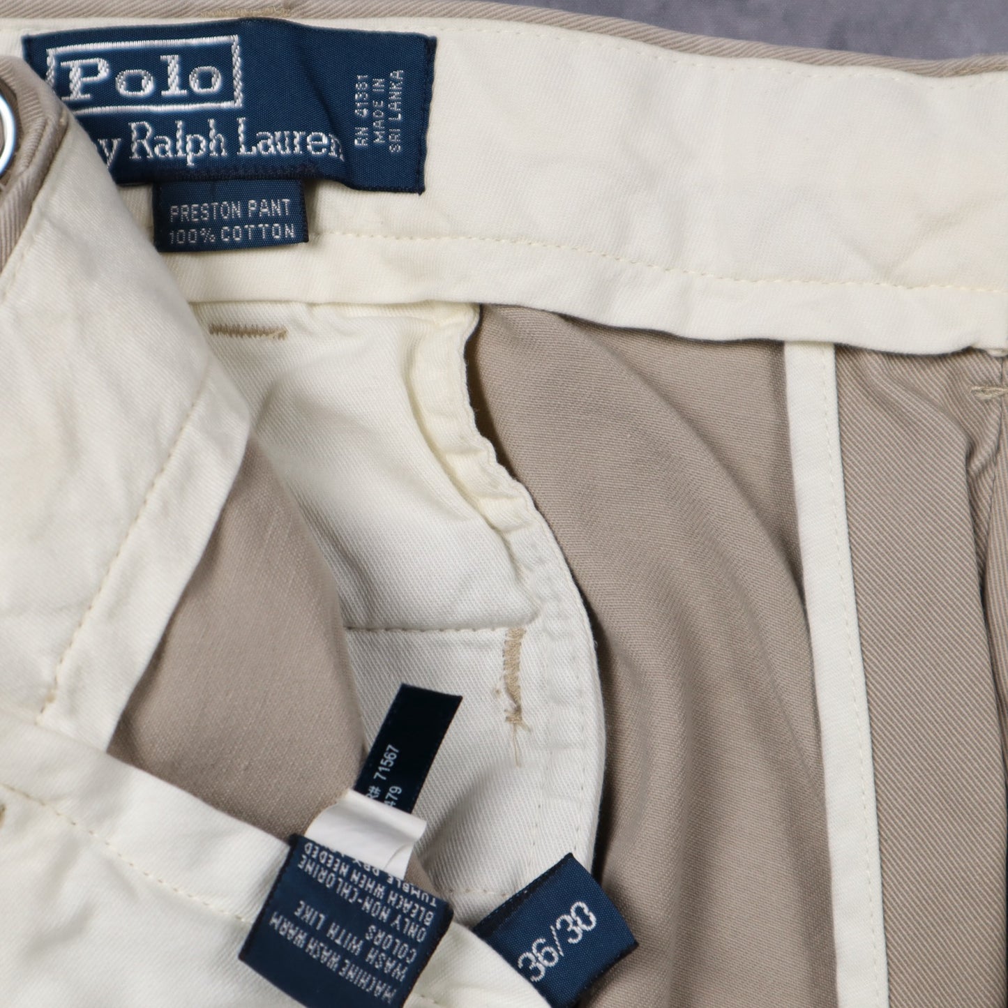 Early 2000s Khaki Polo Ralph Lauren Preston Chino Pants 5233
