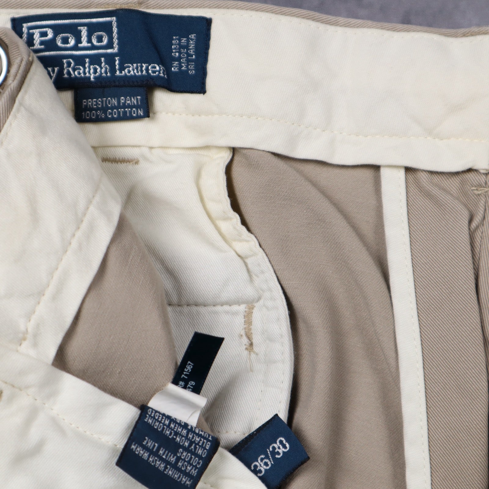 Early 2000s Khaki Polo Ralph Lauren Preston Chino Pants 5233