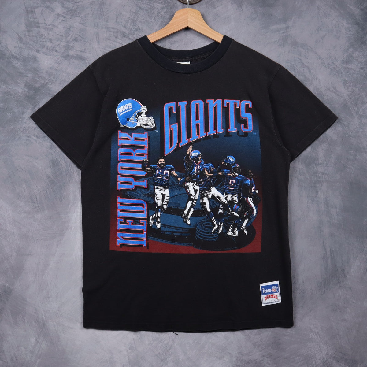 90s Black New York Giants Shirt 6772