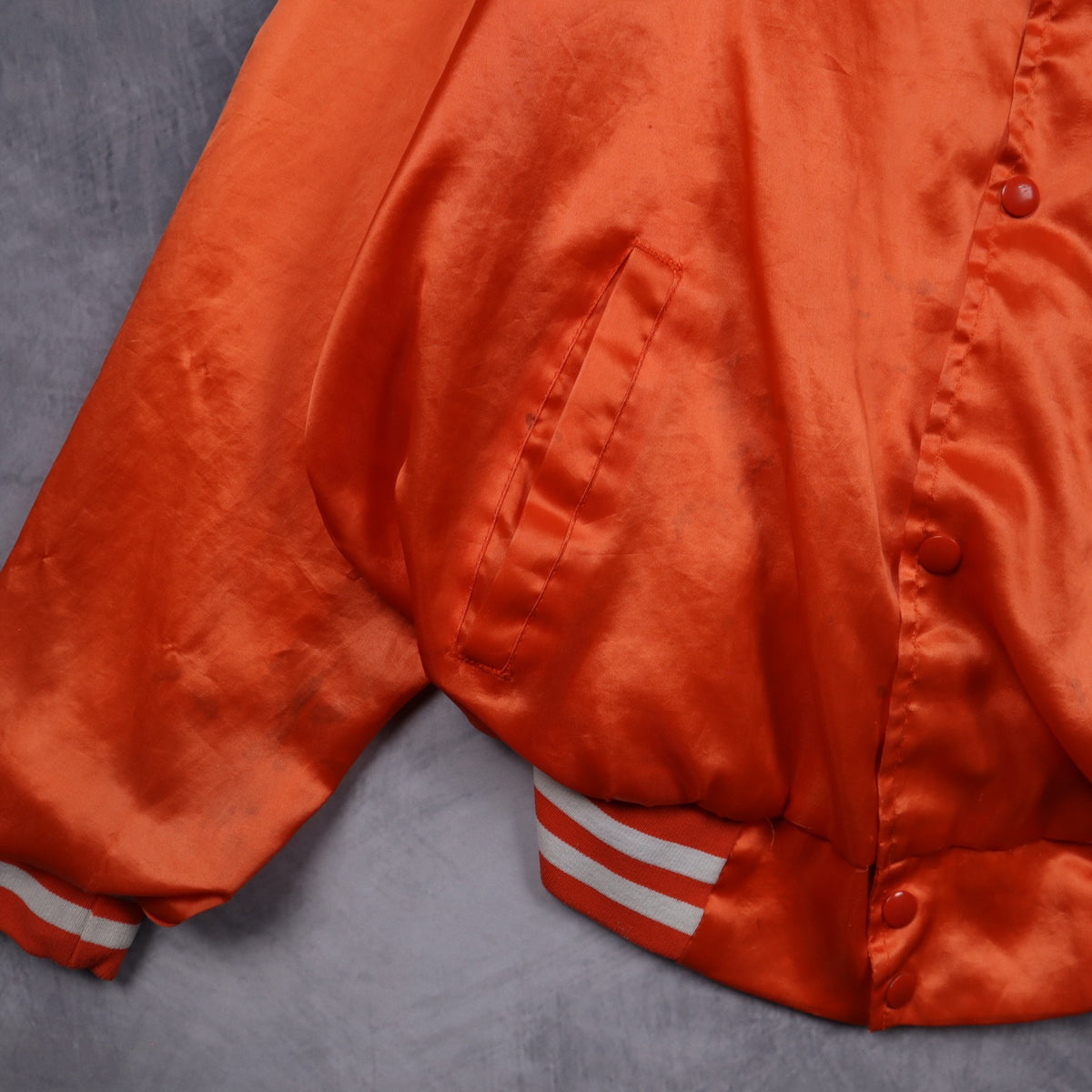 90s Orange Texas Longhorns Satin Bomber Jacket 5906