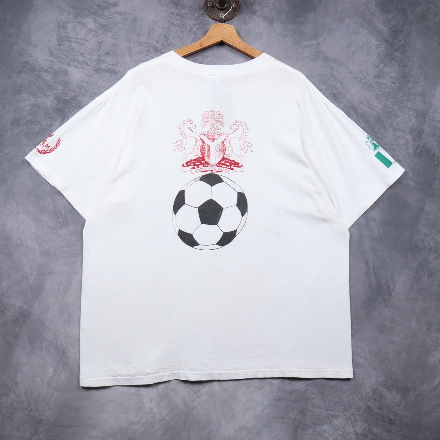 90s White Nigeria Soccer World Cup Shirt 4924