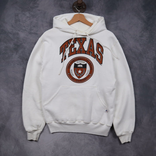 90s White University of Texas Hoodie 5642