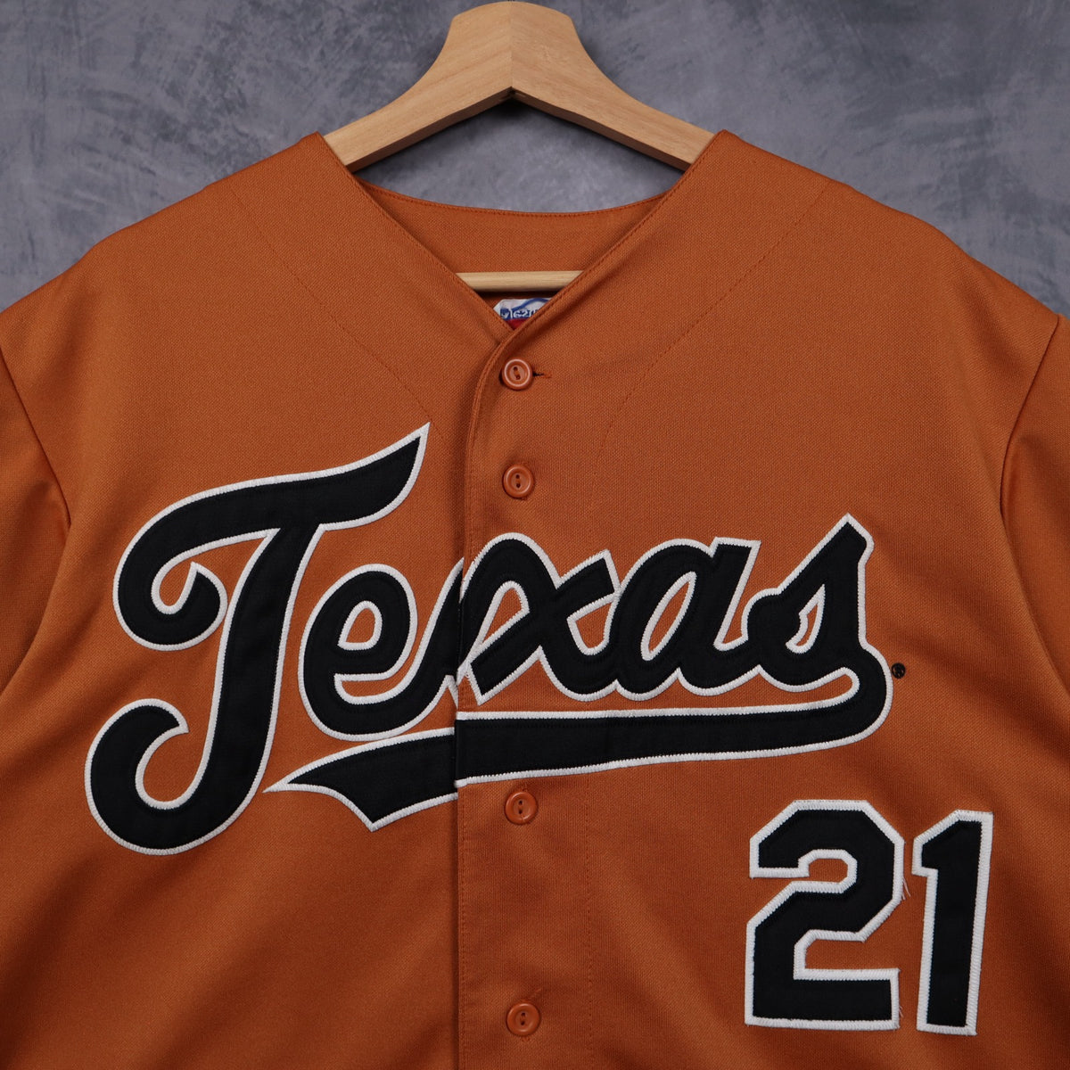 00s Burnt Orange Texas Longhorns Roger Clemens Baseball Jersey 5881
