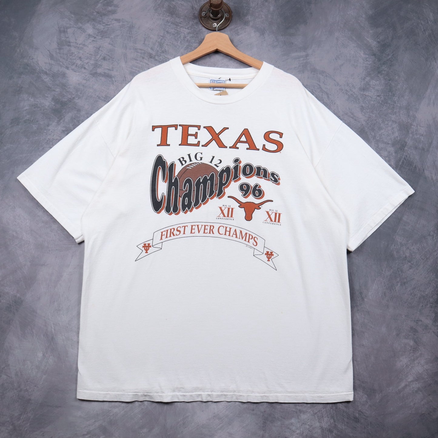1996 White Texas Longhorns Big 12 Champions Shirt 5808