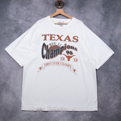 1996 White Texas Longhorns Big 12 Champions Shirt 5808
